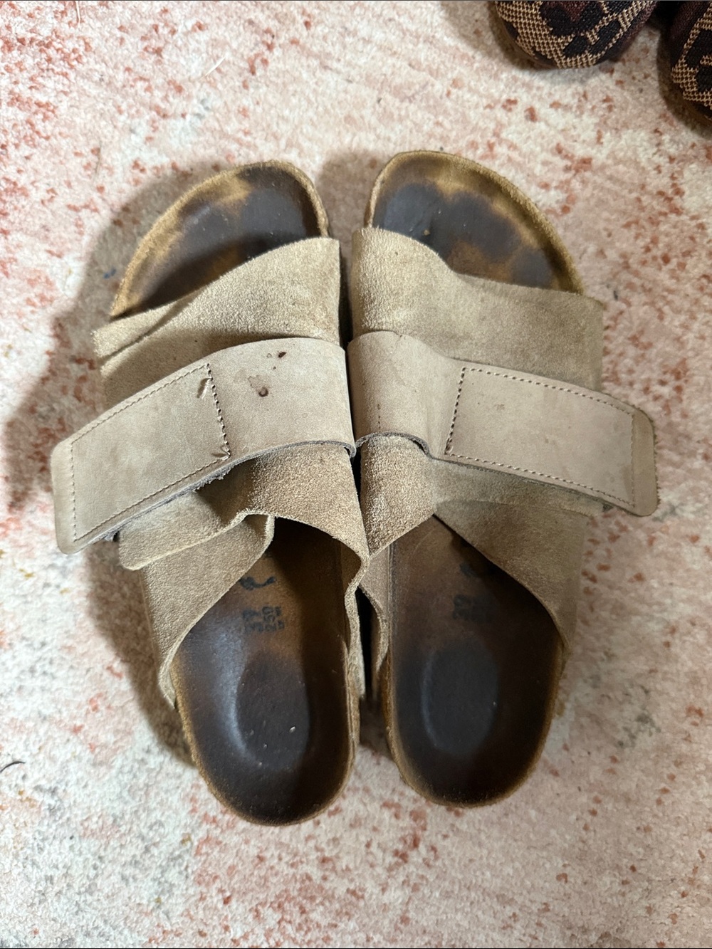Birkenstock Crossover Slide Sandals in Tan